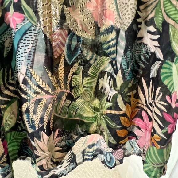 Johnny Was Tropical Puff Sleeve Dress - Picture 15 of 16